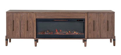 Legends Furniture - Tranquility 94 inch Fireplace TV Stand in Walnut - ZTRN-1994 veiw 3