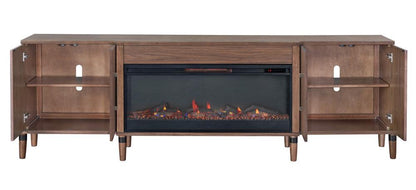 Legends Furniture - Tranquility 94 inch Fireplace TV Stand in Walnut - ZTRN-1994 veiw 4