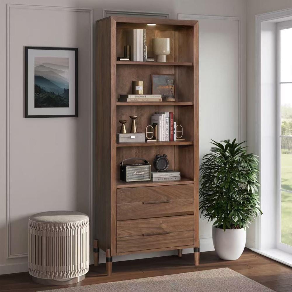 Legends Furniture - Tranquility Bookcase Pier in Walnut - ZTRN-3001 veiw 3