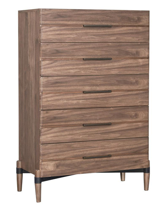 Legends Furniture - Tranquility Five Drawer Chest in Walnut - ZTRN-7016 veiw 1