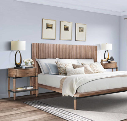 Legends Furniture - Tranquility Oval One Drawer Nightstand in Walnut - ZTRN-7015 veiw 6