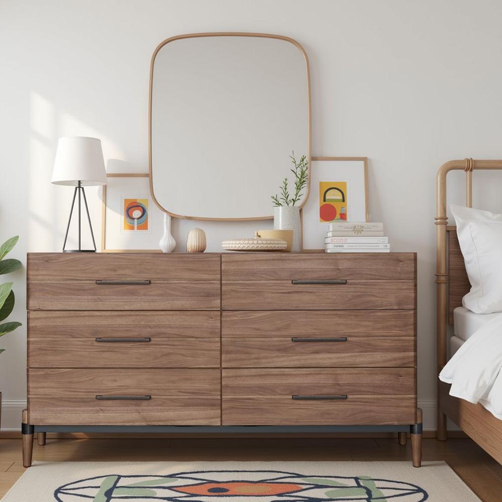 Legends Furniture - Tranquility Six Drawer Dresser in Walnut - ZTRN-7013 veiw 6