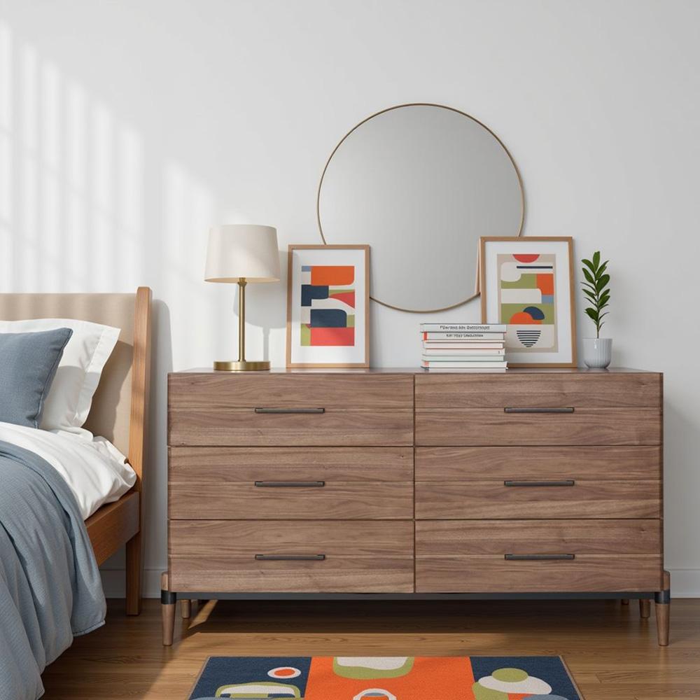 Legends Furniture - Tranquility Six Drawer Dresser in Walnut - ZTRN-7013 veiw 8