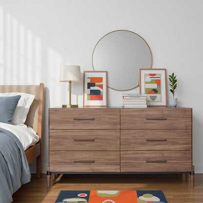 Legends Furniture - Tranquility Six Drawer Dresser in Walnut - ZTRN-7013 veiw 8