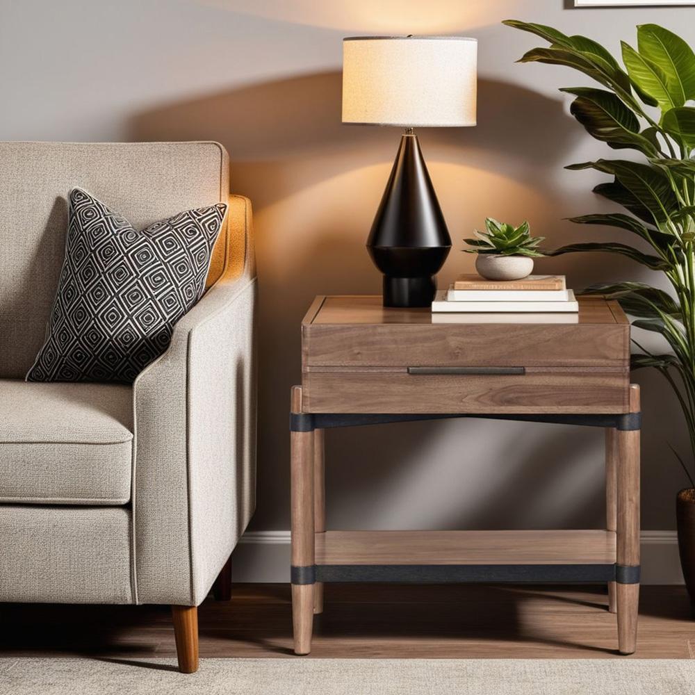 Legends Furniture - Tranquilty 26 inch One Drawer Nightstand in Walnut - ZTRN-7115 veiw 7