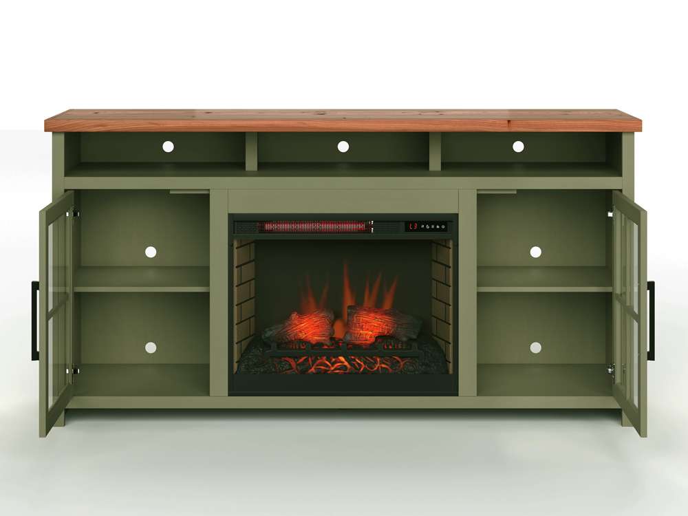 Legends Furniture - Vineyard 74in Fireplace Console - VY5110.SFL veiw 3