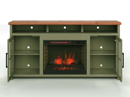 Legends Furniture - Vineyard 74in Fireplace Console - VY5110.SFL veiw 3