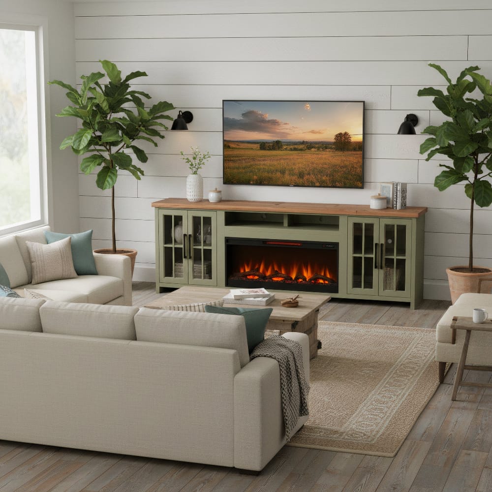 Bridgevine Home - Vineyard Super Fireplace Console - VY5410.SFL view 10