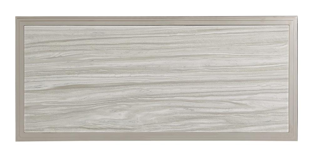 Lexington - Ariana Athene Rectangular Cocktail Table In Platinum Finish Frame And Silver White Marble Top - 732-945C veiw 3