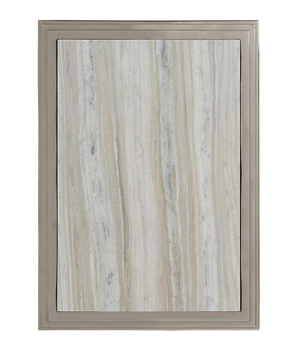 Lexington - Ariana Athene Rectangular End Table In Platinum Finish Frame And Silver White Marble Top - 732-955C veiw 3