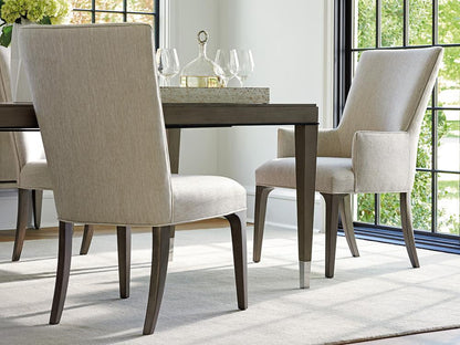Lexington - Ariana Bellamy Upholstered Arm Chair In Rich Gray Finish And Silver Gray Fabric - 732-883-01 veiw 3