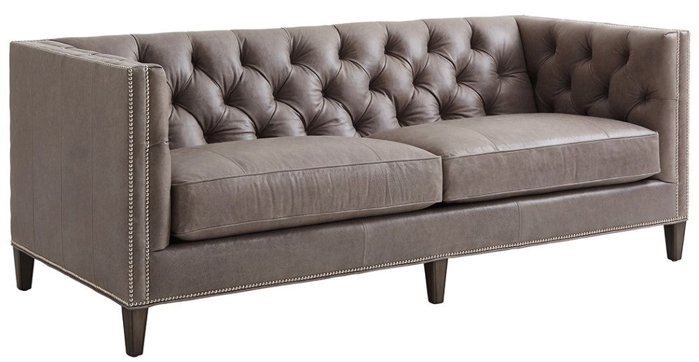 Lexington - Ariana Camille Leather Sofa Gray - LL7569-33-40 veiw 1