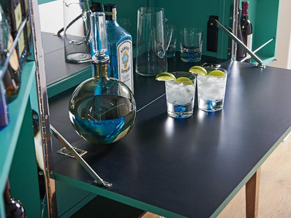 Lexington - Ariana Cheval Two Door Bar Cabinet In Platinum Finished Base And Rich Gray Finish - 732-961C veiw 8