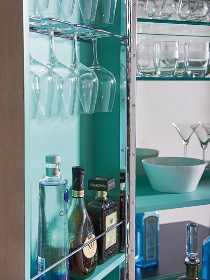 Lexington - Ariana Cheval Two Door Bar Cabinet In Platinum Finished Base And Rich Gray Finish - 732-961C veiw 9