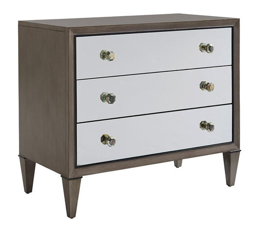 Lexington - Ariana Divonne Three Mirrored Drawer Nightstand In Rich Gray Finish - 732-621 veiw 1