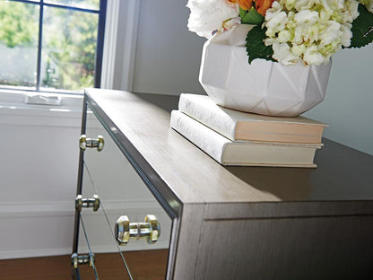 Lexington - Ariana Divonne Three Mirrored Drawer Nightstand In Rich Gray Finish - 732-621 veiw 4