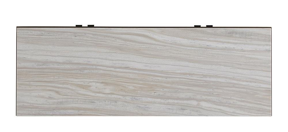 Lexington - Ariana Domaine Four Door Hall Chest In Rich Gray Finish With Silver White Marble Top - 732-972 veiw 4