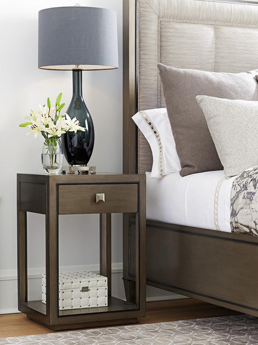 Lexington - Ariana Margaux One Drawer Night Table In Rich Gray Finish - 732-622 veiw 2