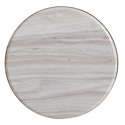 Lexington - Ariana Martini Round Accent Table In Platinum Finish Frame And Silver White Marble Top - 732-950C veiw 6