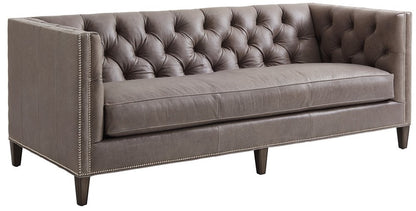 Lexington - Ariana Monaco Leather Sofa Gray - LL7567-33-40 veiw 1