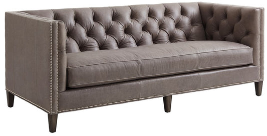 Lexington - Ariana Monaco Leather Sofa Gray - LL7567-33-40 veiw 1
