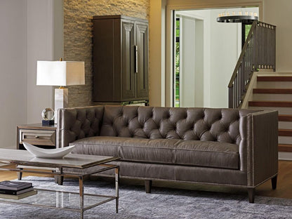 Lexington - Ariana Monaco Leather Sofa Gray - LL7567-33-40 veiw 3