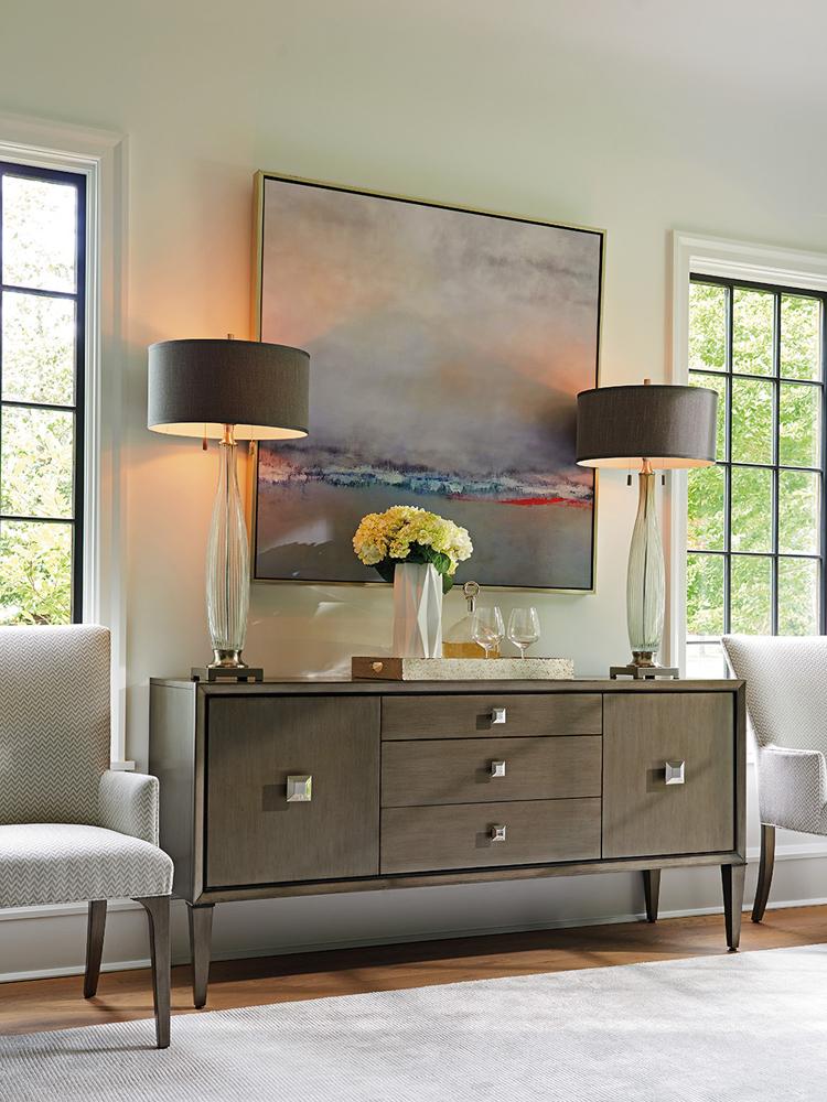 Lexington - Ariana Provence Three Drawer Two Door Sideboard In Rich Gray Finish - 732-869 veiw 2
