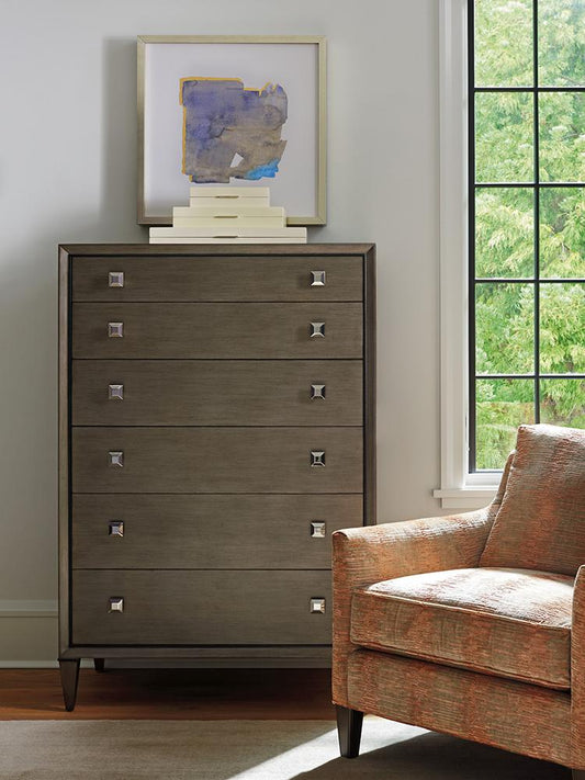 Lexington - Ariana Remy Six Drawer Chest In Rich Gray Finish - 732-307 veiw 2