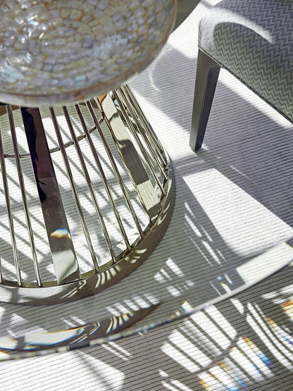 Lexington - Ariana Riviera 60in Round Glass Top Dining Table With Base In Platinum Finish - 732-875-60C veiw 2