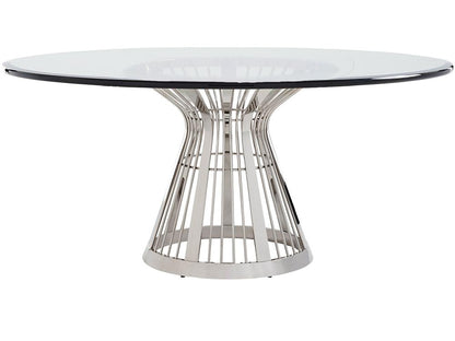 Lexington - Ariana Riviera 72in Round Glass Top Dining Table With Base In Platinum Finish - 732-875-72C veiw 1