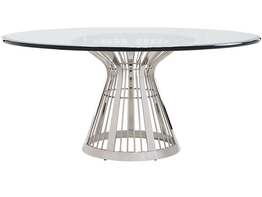 Lexington - Ariana Riviera 72in Round Glass Top Dining Table With Base In Platinum Finish - 732-875-72C veiw 1