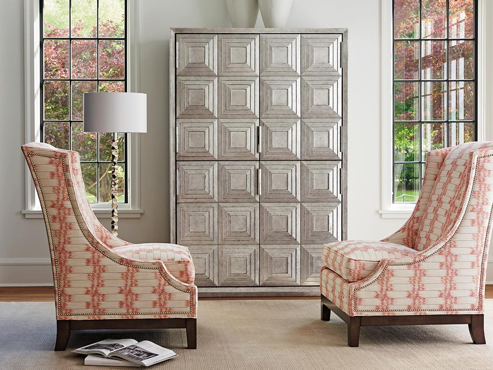 Lexington - Ariana Sanremo Four Door Cabinet In Silver Leaf Finish - 733-975 veiw 4