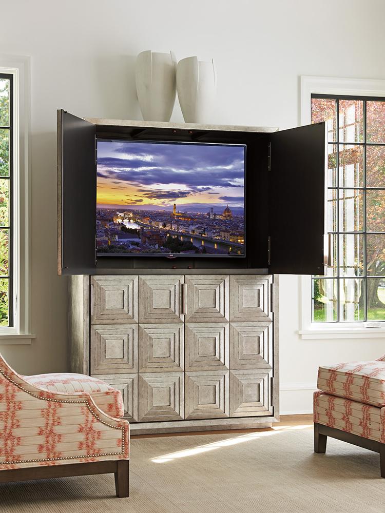 Lexington - Ariana Sanremo Four Door Cabinet In Silver Leaf Finish - 733-975 veiw 6