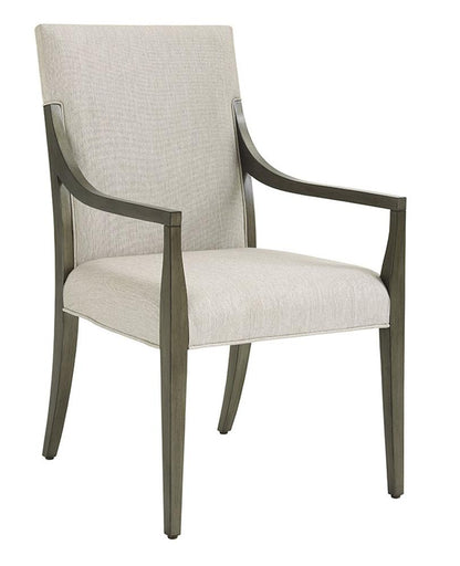 Lexington - Ariana Saverne Upholstered Arm Chair In Rich Gray Finish And Silver Gray Fabric - 732-881-01 veiw 1