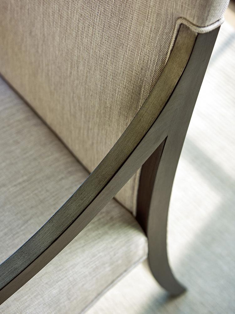 Lexington - Ariana Saverne Upholstered Arm Chair In Rich Gray Finish And Silver Gray Fabric - 732-881-01 veiw 3