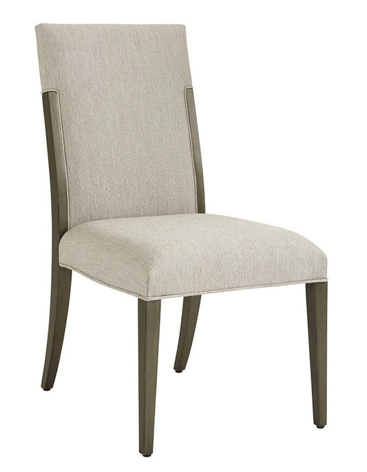 Lexington - Ariana Saverne Upholstered Side Chair In Rich Gray Finish And Silver Gray Fabric - 732-880-01 veiw 1