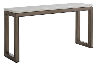 Lexington - Ariana Vernay Rectangular Console Table In Rich Gray Finish With Silver White Marble Top - 732-966 veiw 1
