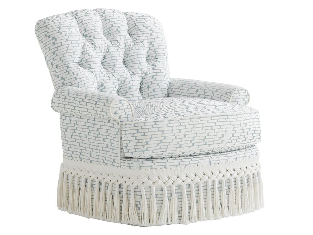 Lexington - Avondale Kempton Swivel Chair, Blue/Iwhite - 7627-11SW-40 veiw 1