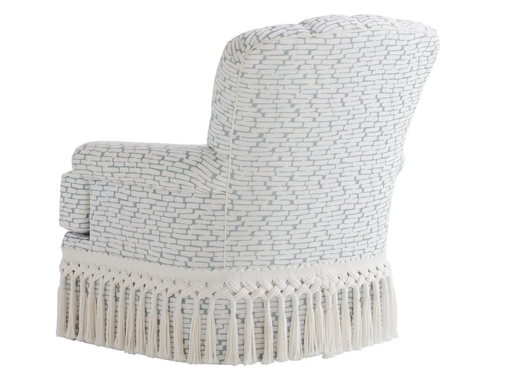 Lexington - Avondale Kempton Swivel Chair, Blue/Iwhite - 7627-11SW-40 veiw 2