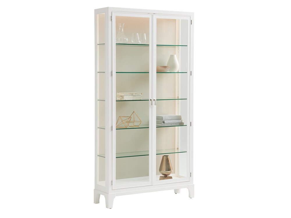 Lexington - Avondale Lakeshore Curio Taupe Back Panel, Alabaster - 415-864-TP veiw 1