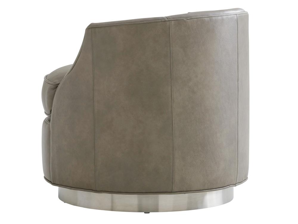 Lexington - Avondale Piper Leather Swivel Chair, Brushed Pewter - LL7238-11SW-40 veiw 2