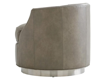 Lexington - Avondale Piper Leather Swivel Chair, Brushed Pewter - LL7238-11SW-40 veiw 2