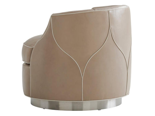 Lexington - Avondale Roberston Leather Swivel Chair, Brushed Pewter - LL7239-11SW-40 veiw 2