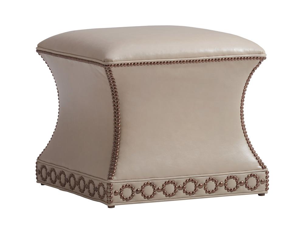 Lexington - Carlyle Merino Leather Ottoman, Tan - LL1844-25-40 veiw 1