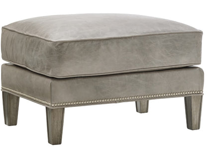 Lexington - Kensington Place Ashton Leather Ottoman Gray - LL7118-44-40 veiw 1