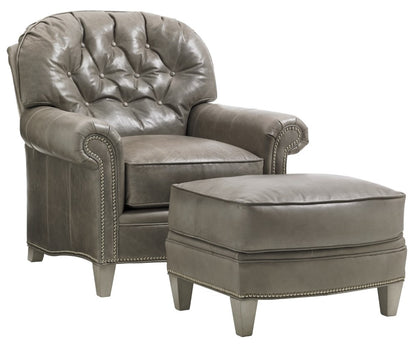 Lexington - Oyster Bay Bayville Leather Ottoman - LL7935-44-40 veiw 3