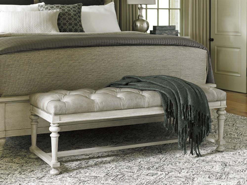 Lexington - Oyster Bay Bellport Leather Bed Bench - LL1773-25-40 veiw 2