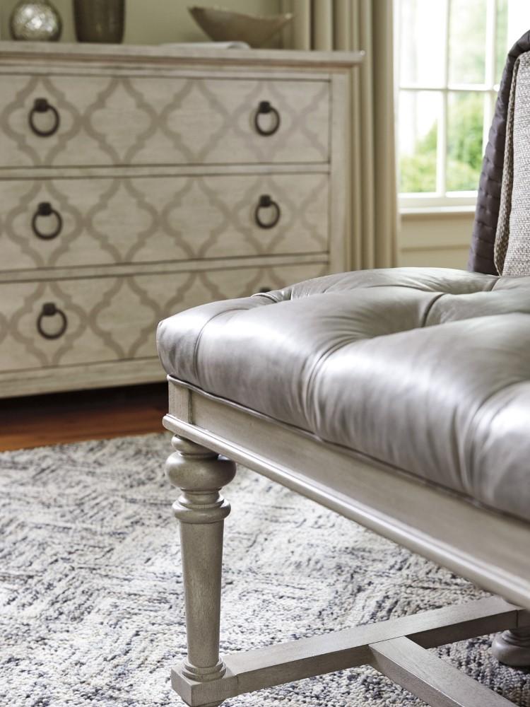 Lexington - Oyster Bay Bellport Leather Bed Bench - LL1773-25-40 veiw 3