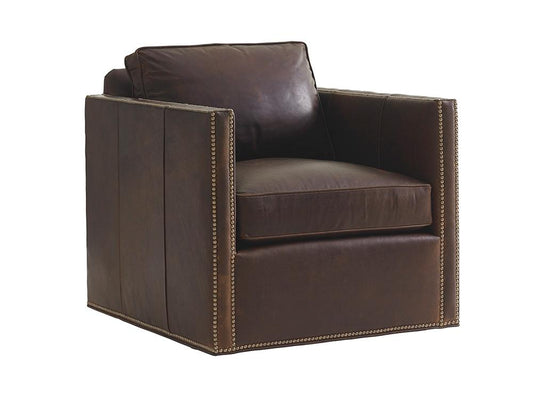 Lexington - Shadow Play Hinsdale Leather Swivel Chair, Brown - LL7607-11SW-40 veiw 1