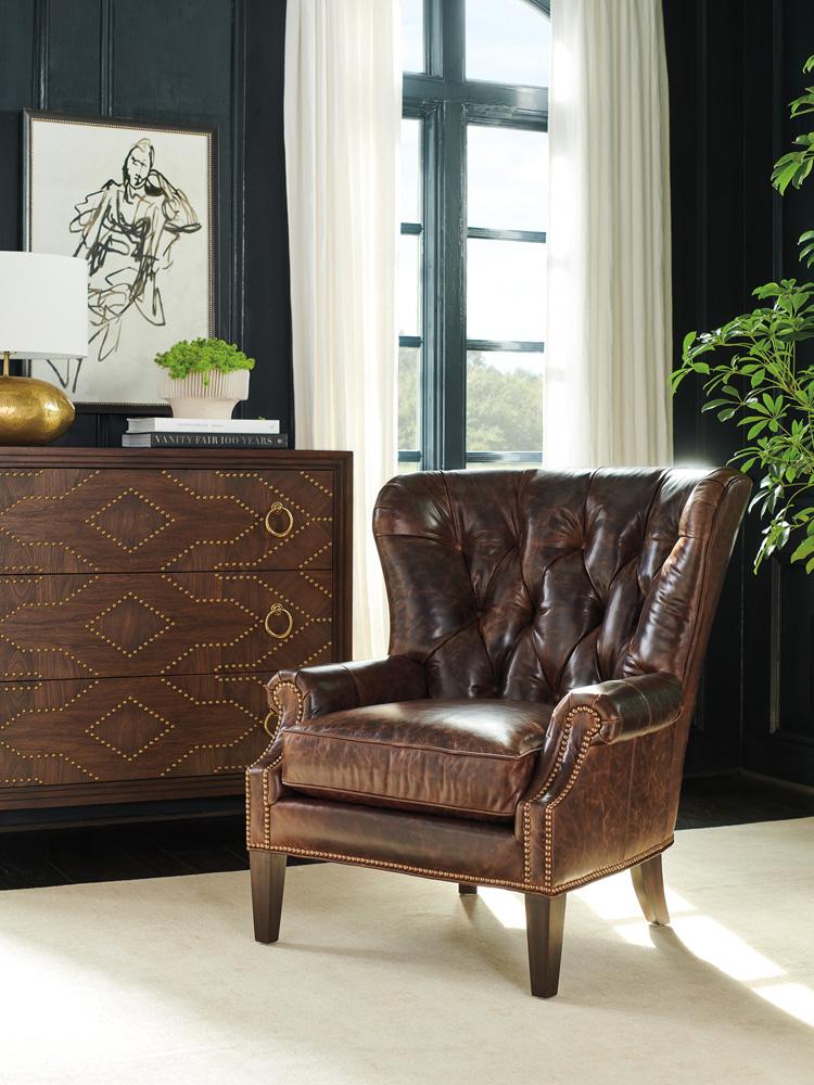 Lexington - Silverado Atwater Leather Chair, Walnut - LL7836-11-40 veiw 3